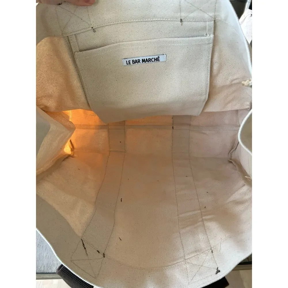 Le Bar Marche La Plage x Curateur Beach Tote in Beige - OS